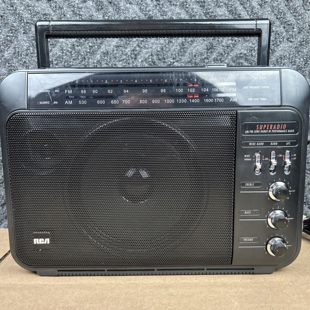 RCA Superadio RP7887A Portable AM/FM Radio AC/DC Black Model MPN RP7887A
